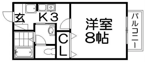 コンフォートビレッジA【2階】の間取り