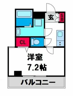 グランパシフィック桜川WEST【3階】の間取り