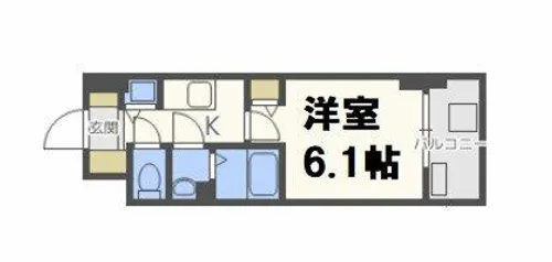 プレサンス難波ヴィータ【9階】の間取り