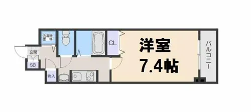 プレサンス心斎橋リベルタ【3階】の間取り