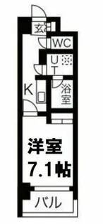 アスヴェル心斎橋東II【5階】の間取り