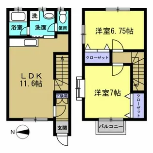 リベルテ【A号室】の間取り