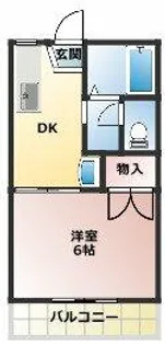 L・NISHIKI【102号室】の間取り