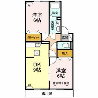 フォンテーヌ【102号室】の間取り