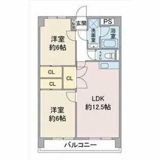 レージュ吉根【303号室】の間取り