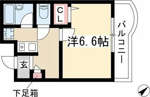 プロクシィスクエア安田通【2階】の間取り