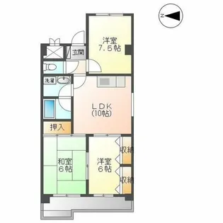 マジェスティーハイツ御成【5階】の間取り