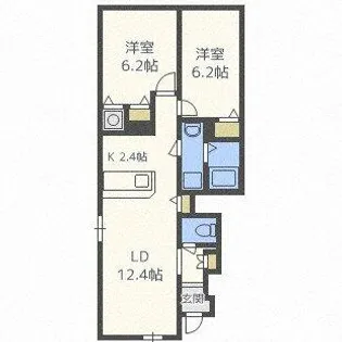 ソーレピエトラ【103号室】の間取り
