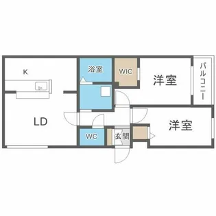 RANDWICK ASABU【402号室】の間取り