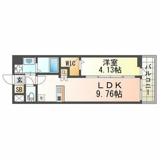 Bris西宮【401号室】の間取り