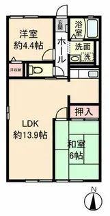 ハイムミレニアム【1階】の間取り