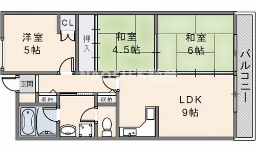 キャッスル東花園【211号室】の間取り