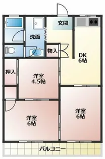 ドミール曙 B【202号室】の間取り