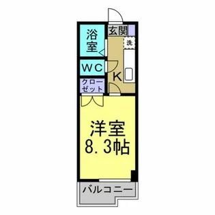 クマノハイツ【107号室】の間取り