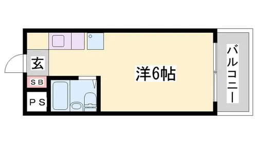 クリアキューブ姫路【313号室】の間取り