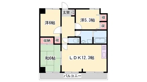 ハッピーライフ・フジ【204号室】の間取り