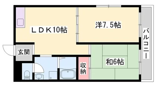 サニーハイム山氏浦 A棟【303号室】の間取り