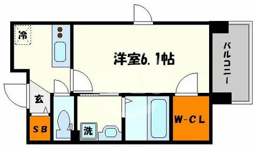プレサンス心斎橋レヨン【5階】の間取り