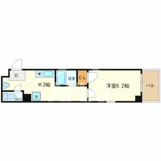 ビビッド北堀江【5階】の間取り