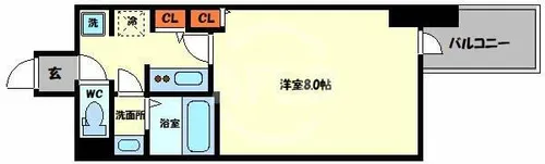 1Kの間取り画像