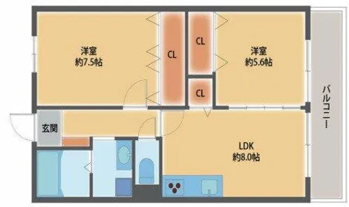 エレガンス川上【8階】の間取り