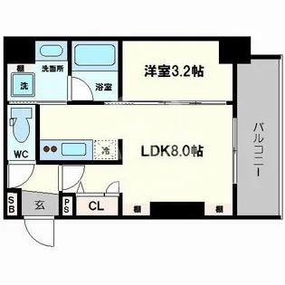 レオンコンフォート本町東Ⅲ【4階】の間取り