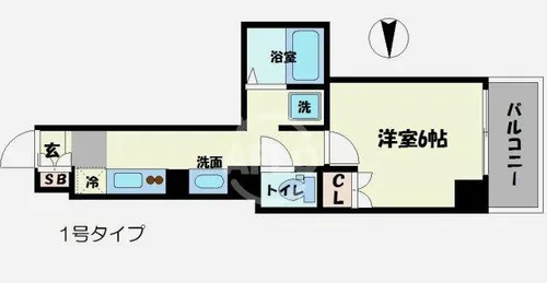 みおつくし東なんば【9階】の間取り