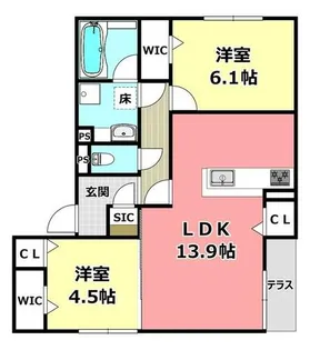 D-residence南茨木【1階】の間取り