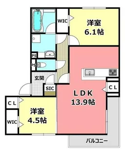 D-residence南茨木【2階】の間取り