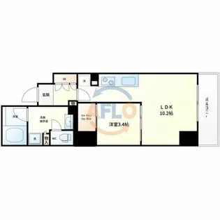 アーバネックス天満橋Front【8階】の間取り