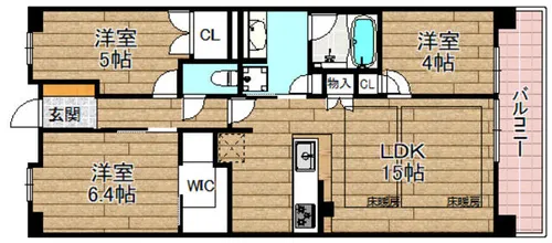 ジオ島本サウス棟【3階】の間取り