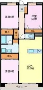 シーズンコート稲沢【10階】の間取り