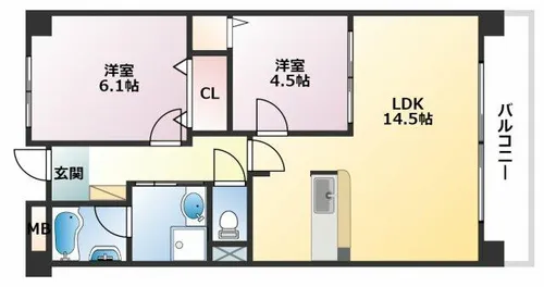 ガーデンライフ岡本【9階】の間取り