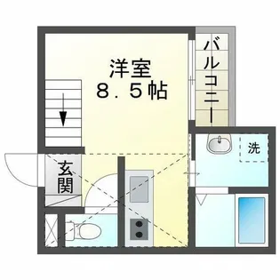 ラルク高畑【1階】の間取り