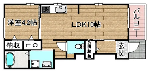 ガーデンフロント槻【1階】の間取り