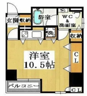 フローライト長堀橋【3階】の間取り