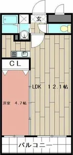 フェリオ清水【4階】の間取り