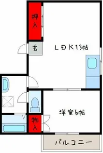 ユーアイコーポ【1階】の間取り