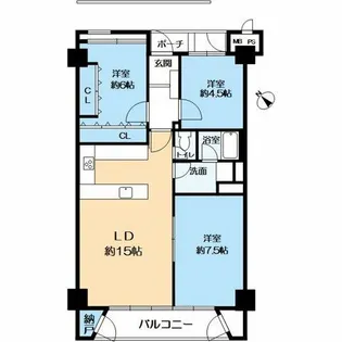 桃山台グランドマンションD参棟【10階】の間取り