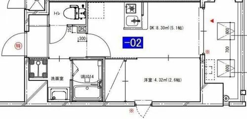 MODERN PALAZZO 博多駅南5丁目【402号室】の間取り