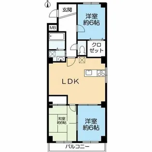ファイン苦楽園【2階】の間取り