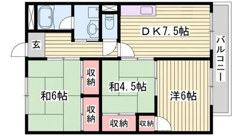 グレースマンション日飼【103号室】の間取り