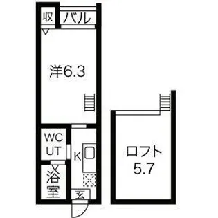 villa志賀本通【103号室】の間取り
