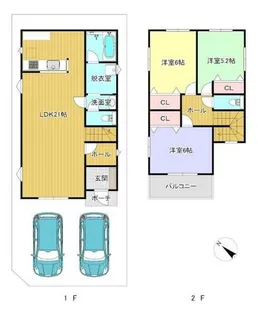 大阪府岸和田市南上町2丁目【一戸建】の間取り