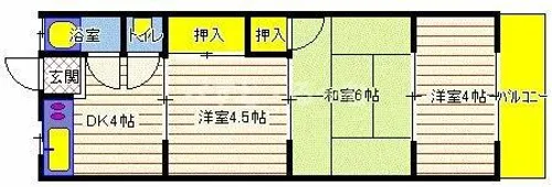 オークラハイツ【103号室】の間取り
