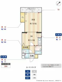エリーナ高宮【106号室】の間取り
