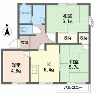 ハイツ宝和【2階】の間取り