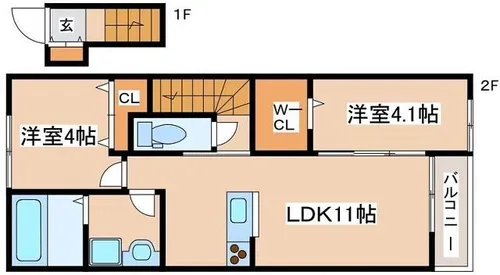 GranVillage御着【205号室】の間取り