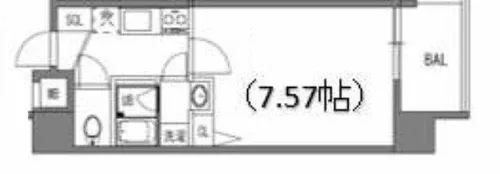 Metrosa南森町【8階】の間取り