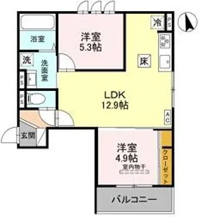 メゾンドソルテ A【2階】の間取り